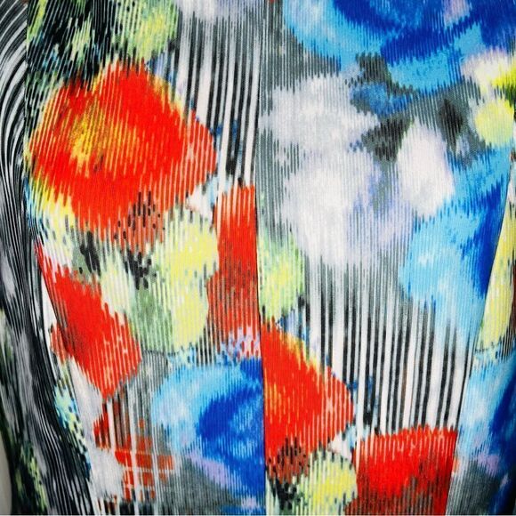 Catherine Malandrino Vondie Print Scuba Fit Flare Dress Pleated Floral 10 - Picture 8 of 12